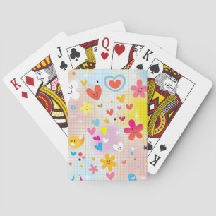 fun cartoon pattern playing cards