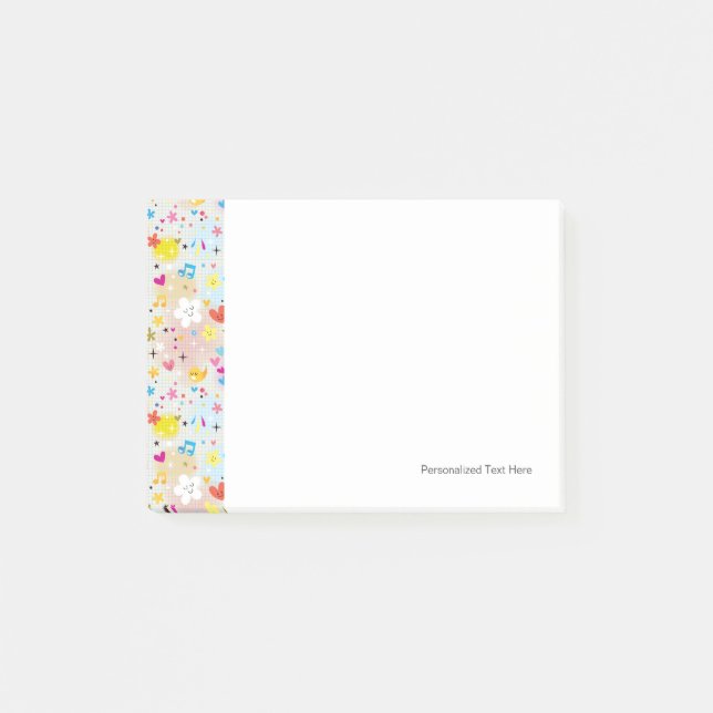 fun cartoon pattern post-it notes (Front)