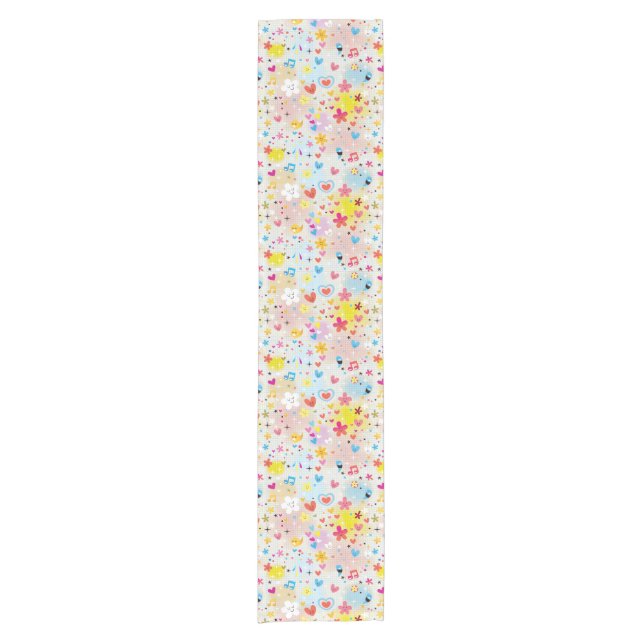 fun cartoon pattern short table runner (Front)
