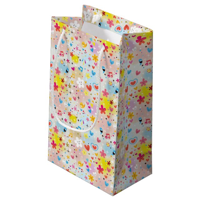 fun cartoon pattern small gift bag (Back Angled)