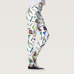 Fun Cartoon Tools Hardware Illustration Pattern Leggings