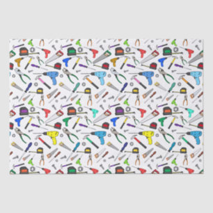 Fun Cartoon Tools Hardware Illustration Pattern Tissue Paper