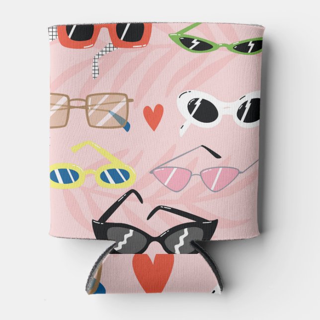 Fun Cartoon: Trendy Sunglasses Collection Can Cooler (Front)