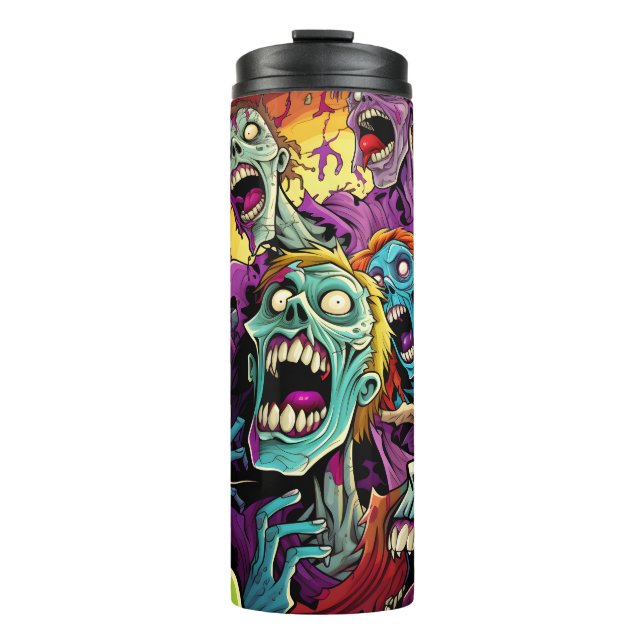 Fun Cartoon Zombies Thermal Tumbler (Front)