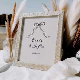 Fun Casual Handwritten Bow Cards and Gifts Poster