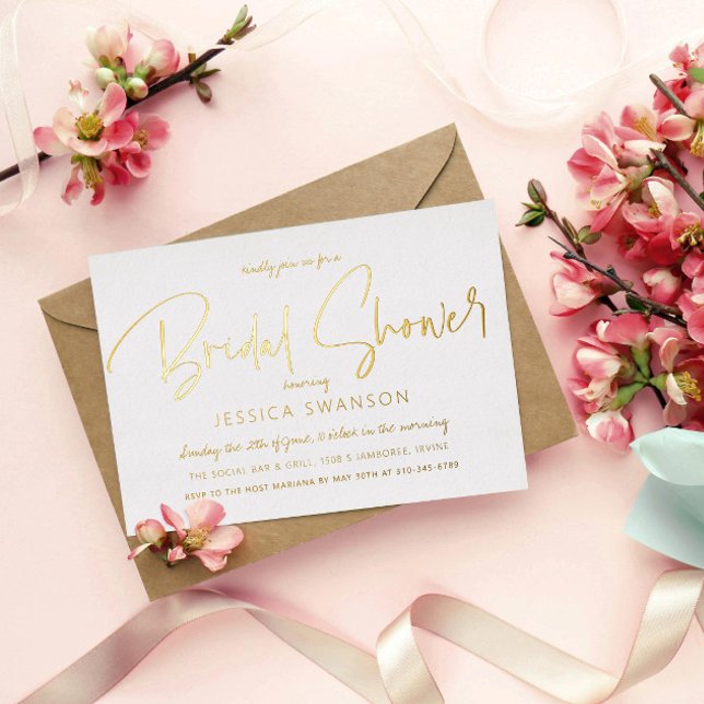Fun Casual Script Bridal Shower Gold (Creator Uploaded)