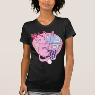 Fun Cat Boba Tea Bubble Tea Anime Kawaii Gift Girl T-Shirt