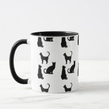 Fun Cat Silhouette Coffee Mug