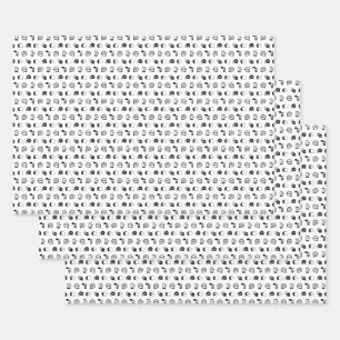 Fun Cell Phone Text Messaging Pattern CUSTOM COLOR Wrapping Paper Sheet