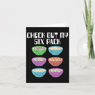 Fun Cereal Gym Breakfast Bowls Six Pack Workout Bo Card