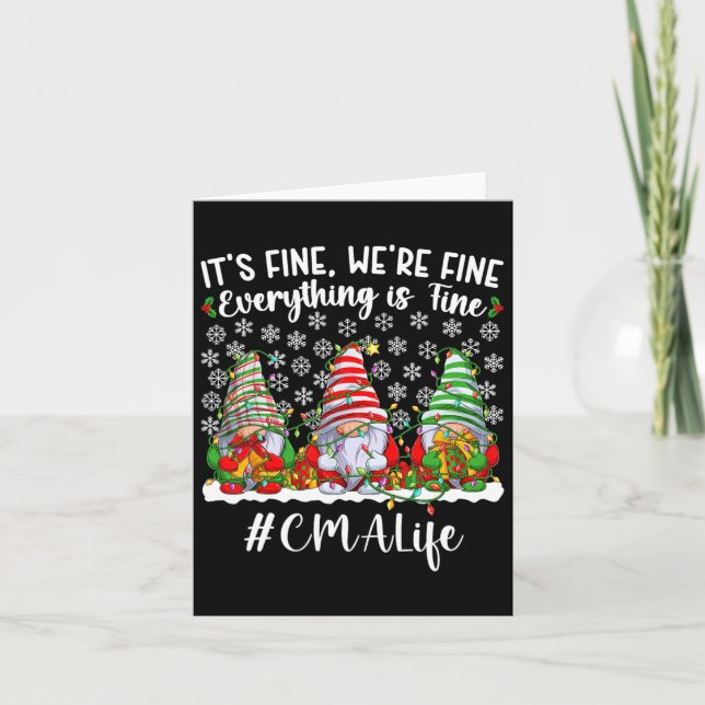 Fun Certified Medical Istant Christmas Cma Xmas Pa Card (Front)