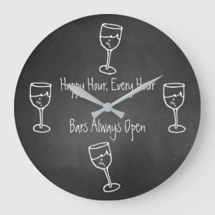 Fun Chalkboard Barre de mur Horloge