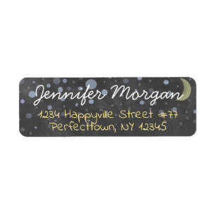 Fun Chalkboard, Lune Jaune, Étoiles Bubble