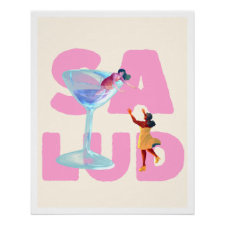 Fun Chaotic Party Aesthetic Illustration Poster