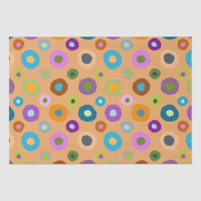Fun cheerful colourful decoupage orange tissuepape tissue paper (Front)