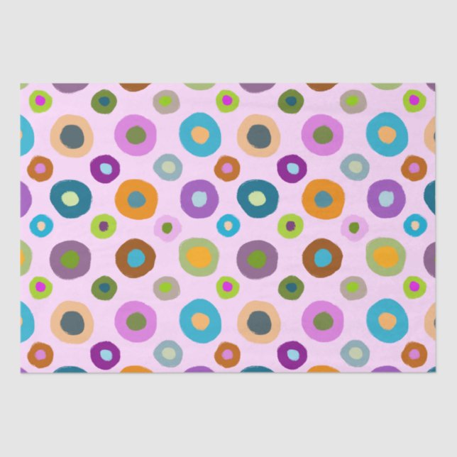 Fun cheerful colourful decoupage tissue paper pink (Front)
