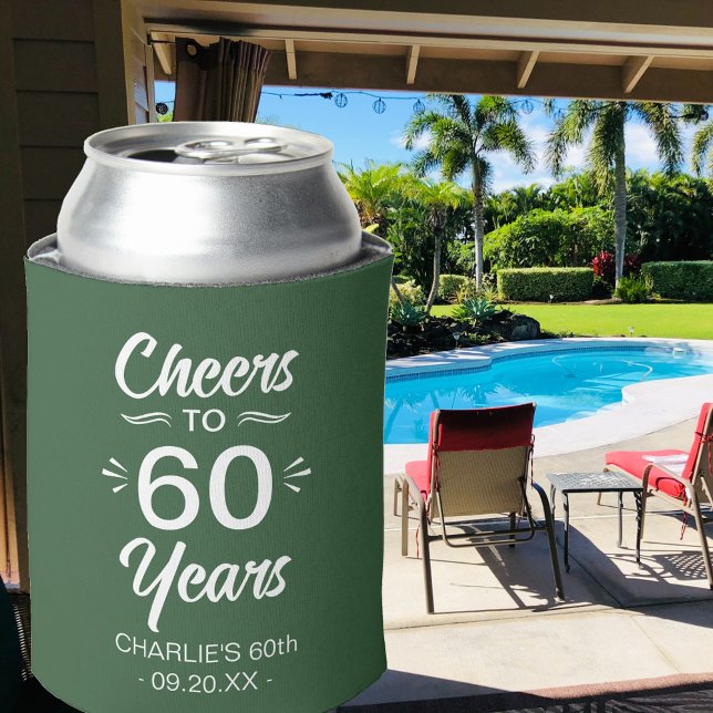 Fun Cheers Milestone Birthday  Can Cooler (Creator Uploaded)