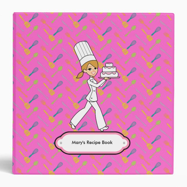 Fun Chef Themed Recipe Binder (Front)