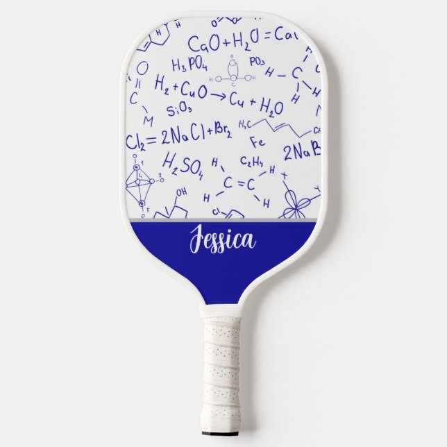 Fun Chemistry Notes Personalized Pickleball Paddle (Back)