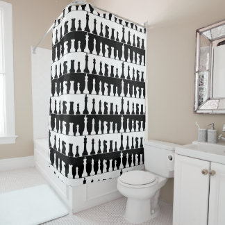 Fun Chess Game Shower Curtain