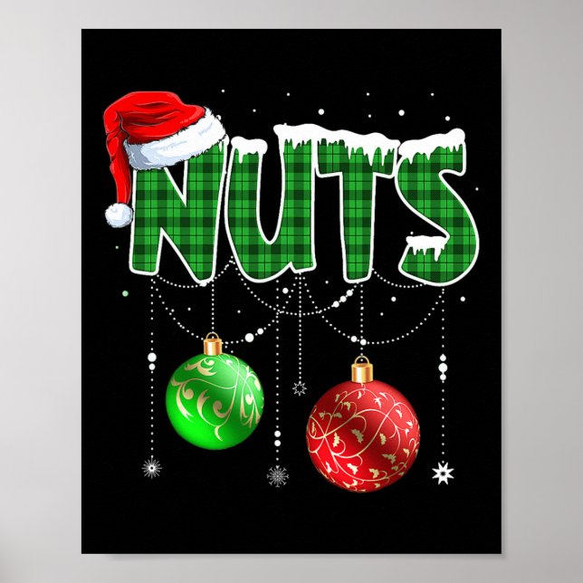 Fun Chest Nuts Christmas Matching Couple Chestnuts Poster (Front)