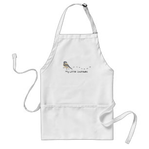 Fun Chickadee Cute little Bird Tracks   Standard Apron