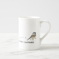 Fun Chickadee mignon petit Bird Traces Mug