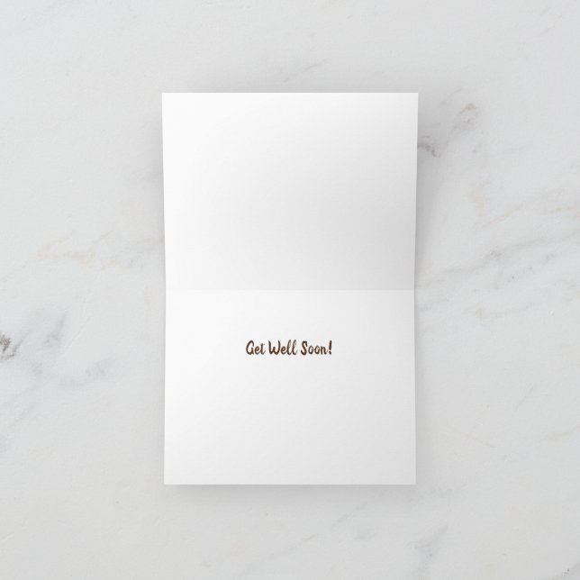 FUN CHICKEN Obtenez bien bientôt Carte pliée (Intérieur)