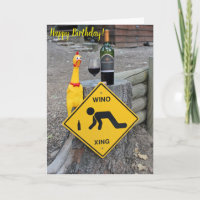 Fun Chicken Wino Xing Birthday Card!