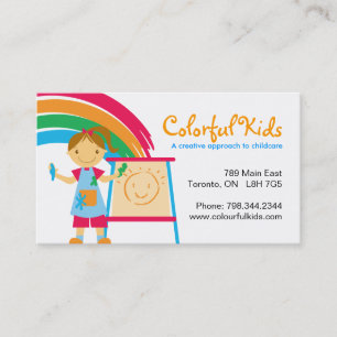 Fun Childcare Business Cards