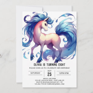 Fun Children Horse Birthday Invitation