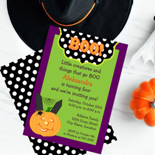 Fun Children's Halloween Birthday Invitation