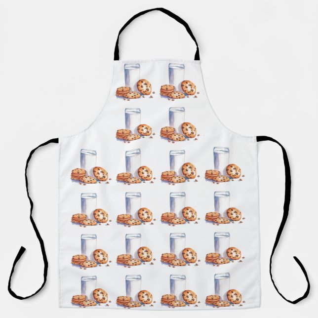 Fun Chocolate Chip Cookie All-Over Print Apron (Front)
