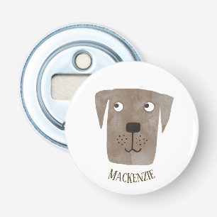 Fun Chocolate Labrador Retriever Dog Personalized Bottle Opener