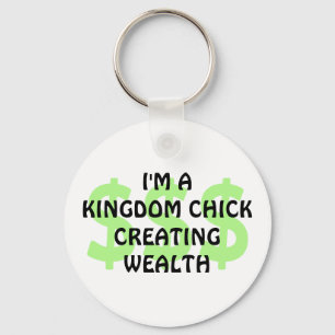 Fun Christian KINGDOM CHICK Entrepreneur Keychain