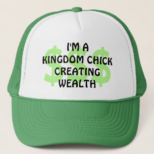Fun Christian KINGDOM CHICK Entrepreneur Trucker Hat