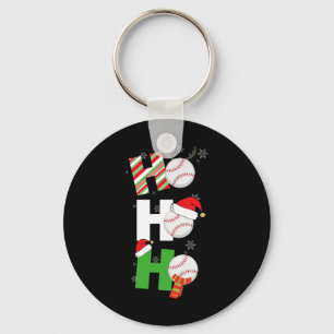 Fun Christmas Baseball Pajamas Player Matching Tea Keychain