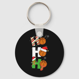 Fun Christmas Basketball Pyjamas Player Matching C Keychain