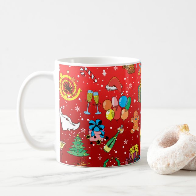 Fun Christmas Coffee Mug (With Donut)