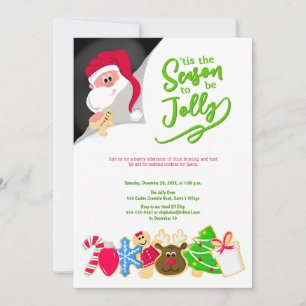 Fun Christmas Cookies for Santa Kids Party Invitation