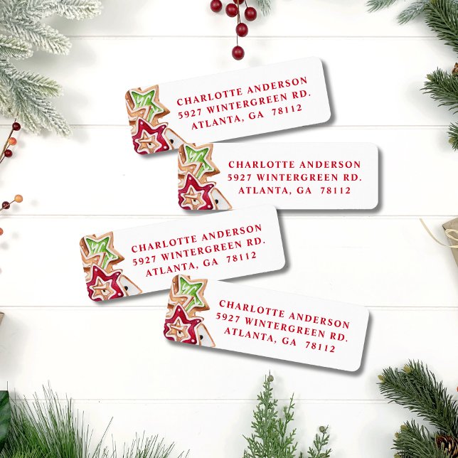 Fun Christmas Cookies Holiday Return Address (Creator Uploaded)