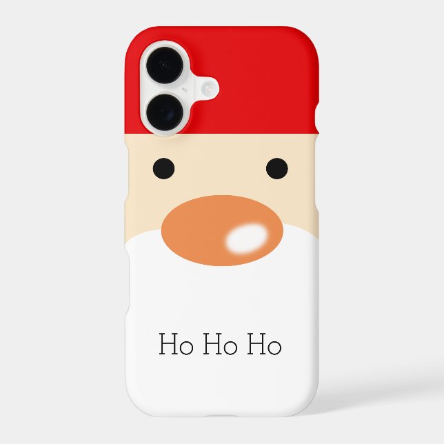 Fun Christmas Cute Minimal Santa Face (Back)