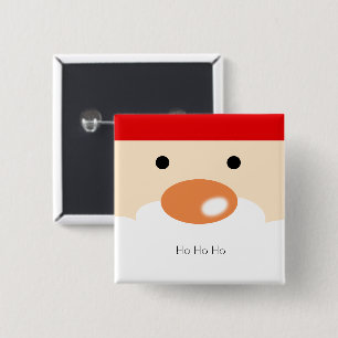 Fun Christmas Cute Minimal Santa Face 2 Inch Square Button