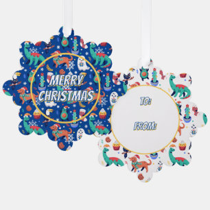 Fun Christmas Dinosaur Dog Parrot Avocado Cactus Ornament Card