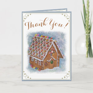 FUN CHRISTMAS GINGERBREAD CANDY HOUSE THANK YOU