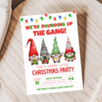 Fun Christmas Gnomes Christmas Party Invitation