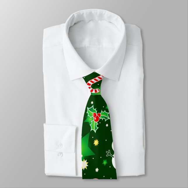 Fun Christmas Holiday pattern tie (Tied)