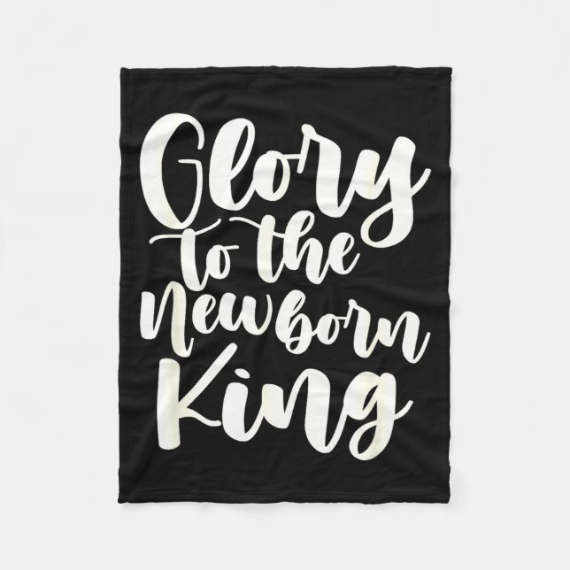 Fun Christmas Holiday Saying Religious Christian E Fleece Blanket (Front)