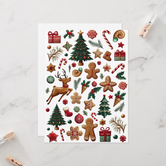 Fun Christmas Invitation (Devant/Arrière en situation)