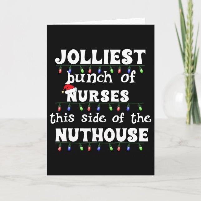 Fun Christmas Matching Group Work Jolliest Bunch O Card (Front)